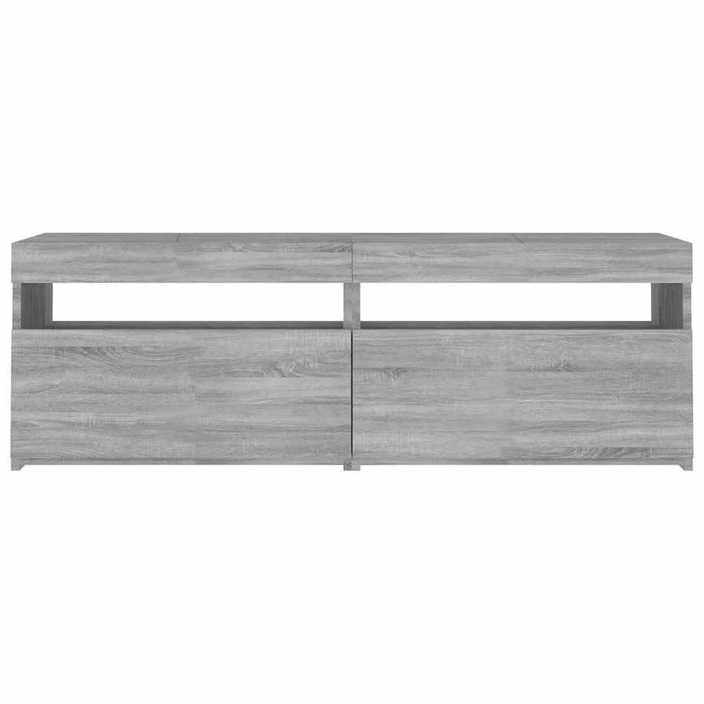 Berkfield Home Modern TV Cabinet with LED Lights in Grey Sonoma, W: 120 cm, D: 35 cm, H: 40 cm – 4