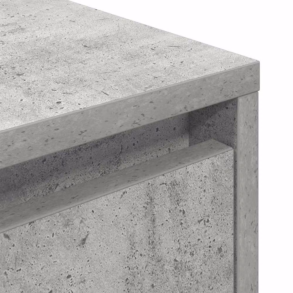 Berkfield Home Bedside Cabinet with Integrated LED Lights in Concrete Grey, W/D/H: 38 x 34 x 50 cm – 3