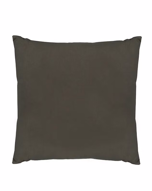 Dibor Plain Brown Cotton Square Indoor Outdoor Garden Furniture Cushion, W: 50 cm x L: 50 cm – 2