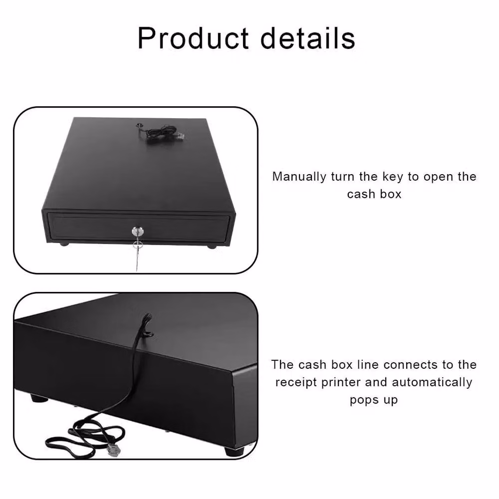 SPETLEK Cash Register Till Drawer in Black, W: 50 cm, D: 50 cm, H: 50 cm – 5