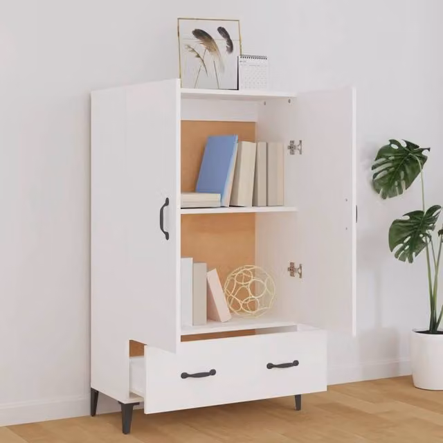 Berkfield Home White Modern Highboard W/D/H: 70 x 31 x 115 cm – 1