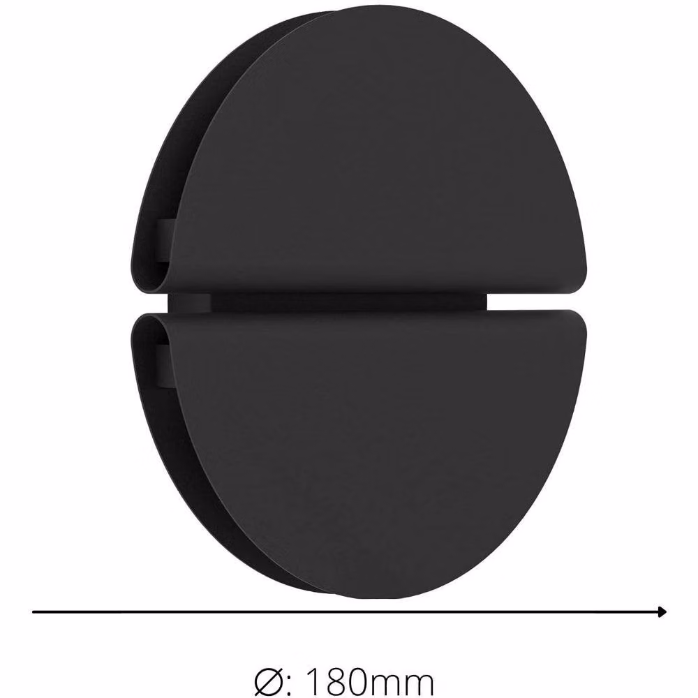 Loops Modern Black LED Round Up and Down Wall Light – 3
