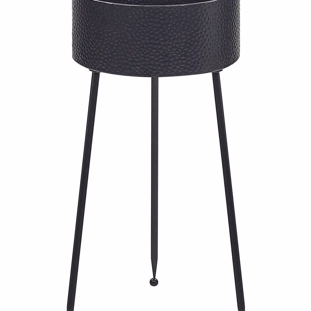 Wyld and Coco Black Matt Metal Industrial Tripod Plant Stand W/D/H: 29 x 26 x 50 cm – 2