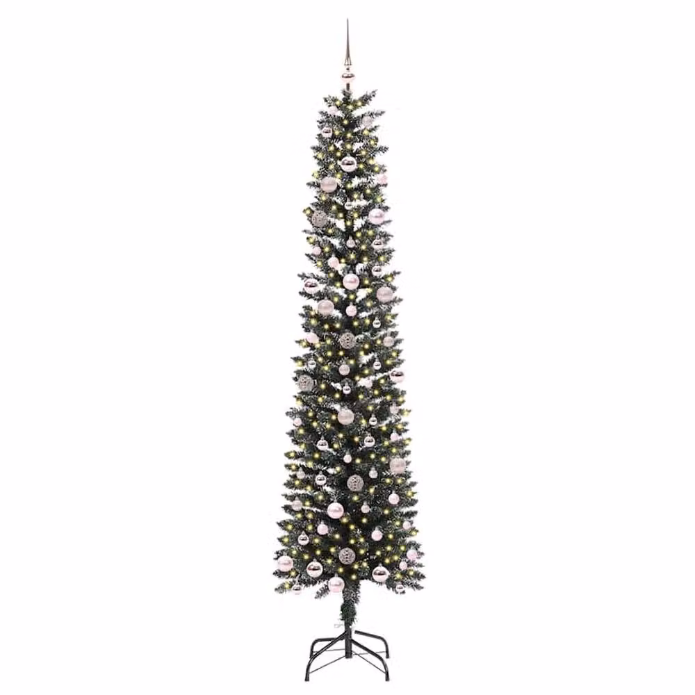 Berkfield Home Green Artificial Christmas Tree with 300 LEDs, W/D/H: 58 x 58 x 240 cm – 2