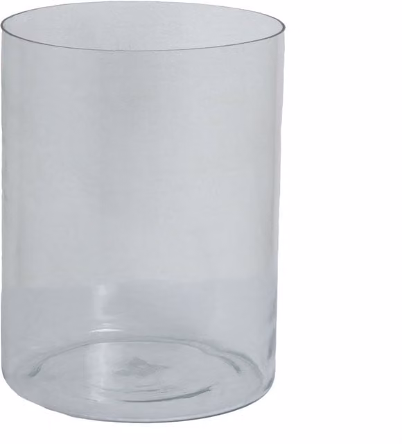 KDMK Modern Yellow Glass Cylinder Vase for Tabletop Decor