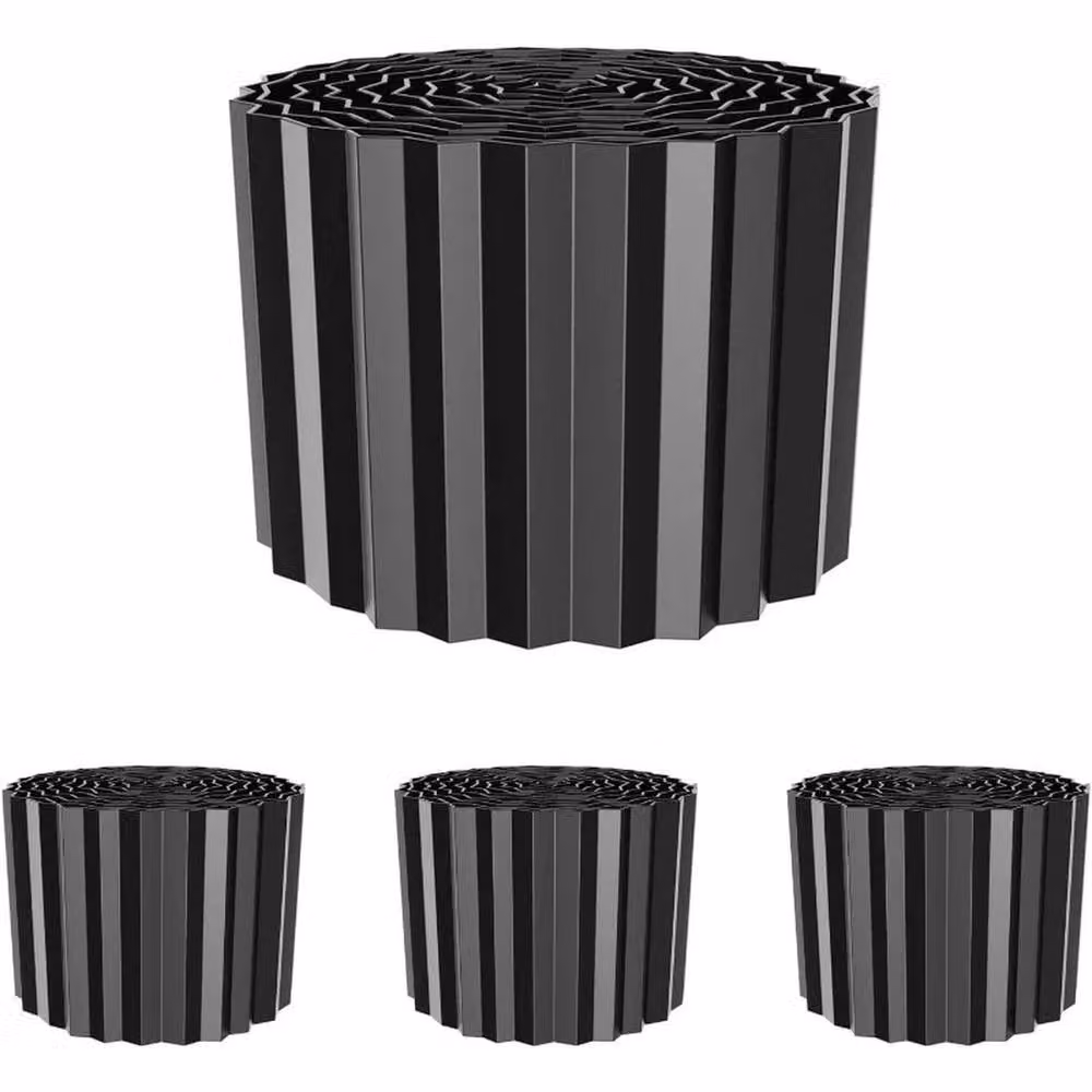 VOGREX Black Galvanised Steel Metal Garden Edging – 2