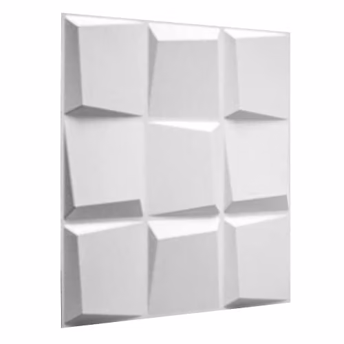 WALPLUS Oberon 3D Geometric Wall Panel, White