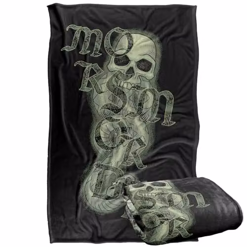 Warner Bros. Harry Potter Gothic Morsmordre Super Soft Fleece Throw Blanket, Multicolour – 1