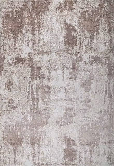 London Rug Company Ellie Modern Abstract Short Pile Rug in Brown, White and Grey, W: 160 cm, D: 230 cm – 1