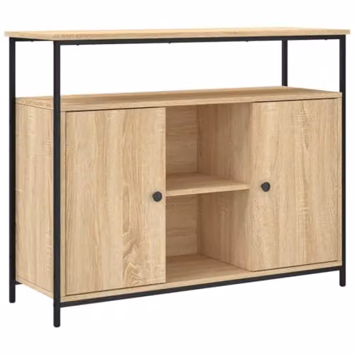 vidaXL Modern Sideboard in Sonoma Oak, W/D/H: 100 x 35 x 80 cm – 1