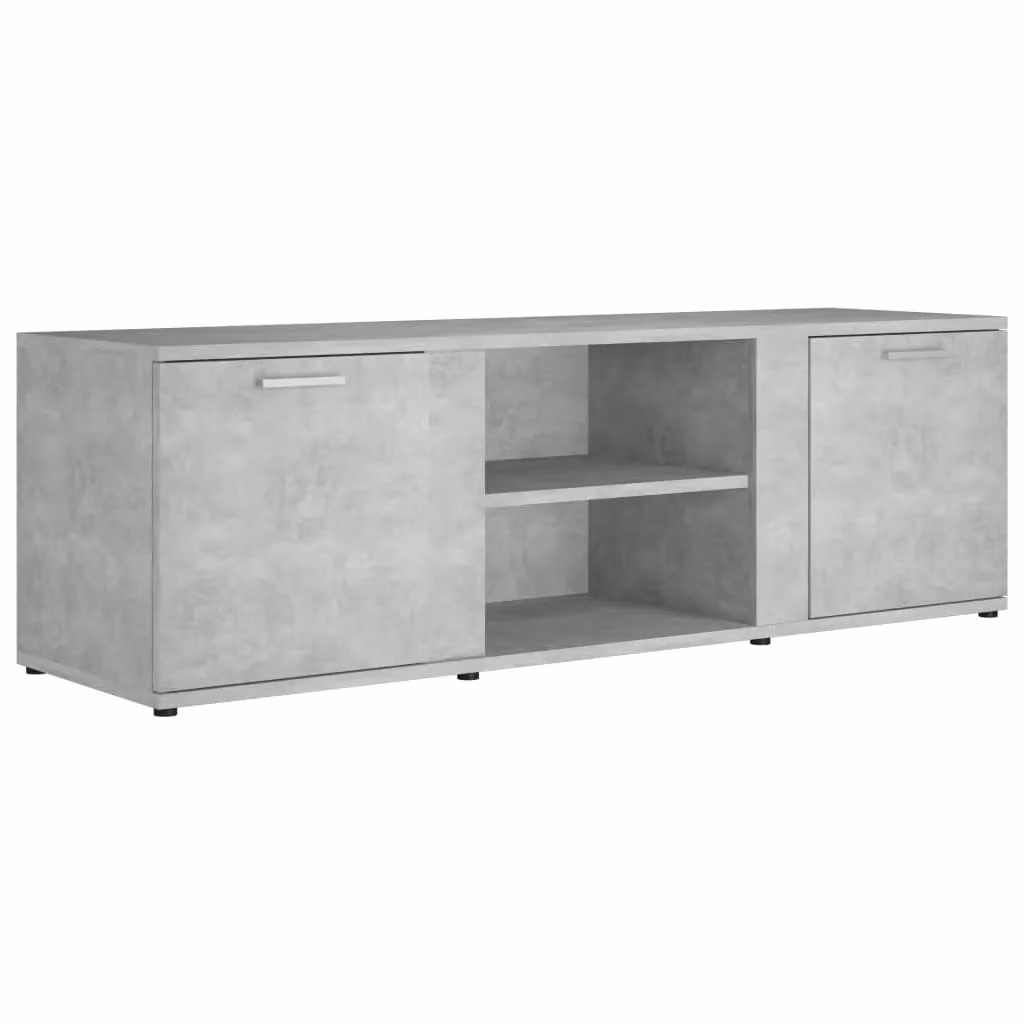 Berkfield Home TV Cabinet in Concrete Grey, W/D/H: 120 x 34 x 37 cm – 2