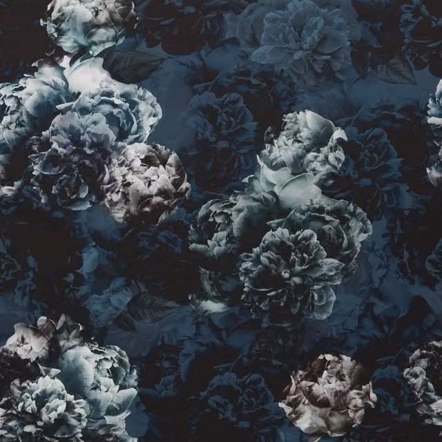 Ashley Wilde Vespertina Fabric in Blue and Grey