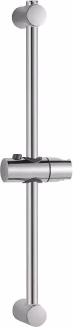 NESTLUNE Adjustable Chrome Shower Riser Rail Kit with Slider Head Holder in Silver