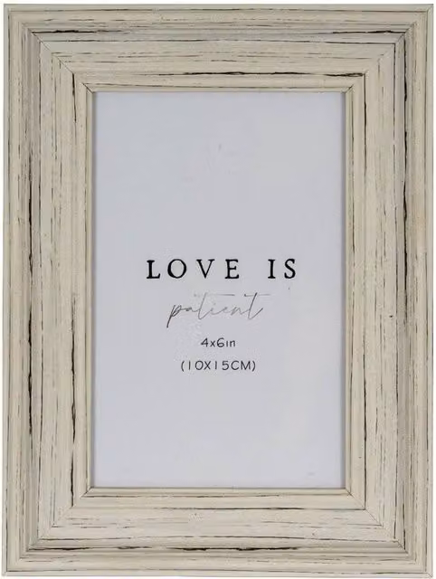 Hill Interiors Alba Single Rectangular Wood Photo Frame in White, 10 x 15 cm – 1