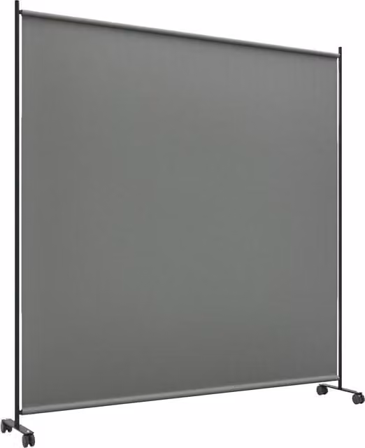 OUTSUNNY Grey Decorative Garden Partition Screen, Freestanding Metal and Polyester Privacy Room Divider, H: 183 cm x W: 181 cm x D: 30 cm