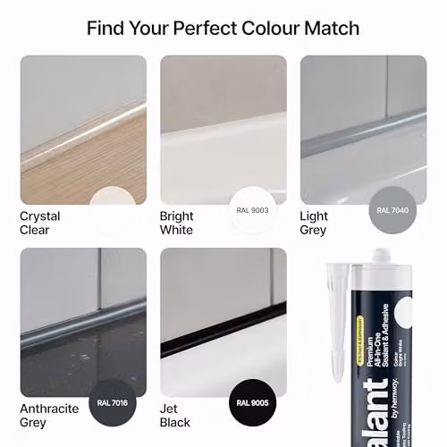 Hemway MS Polymer Waterproof Kitchen and Bathroom Sealant and Adhesive, White, 300 ml – 4