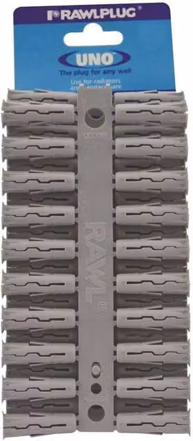 Rawlplug Universal Plastic Plugs, Grey, Pack of 80 – 1