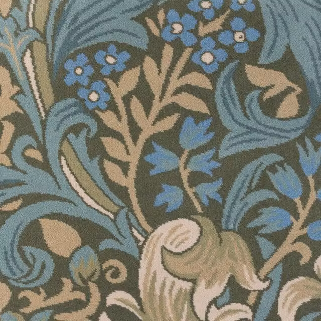 House of Hackney Golden Lily Magna Floral Wool Runner in Green