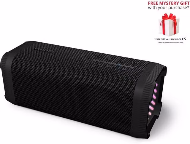 Philips TAS5000 Wireless Portable Bluetooth Speaker with USB-C, Black