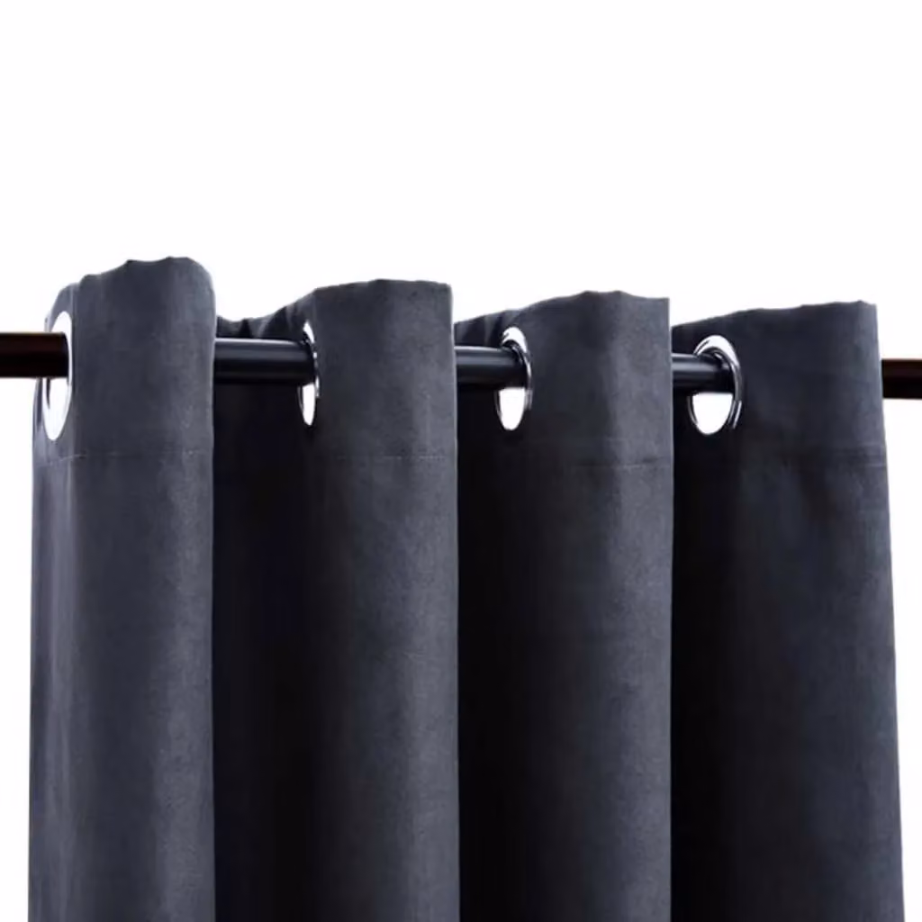Berkfield Home Blackout Curtains with Eyelets, 2 Pack, Anthracite, W: 140 cm, H: 175 cm – 3