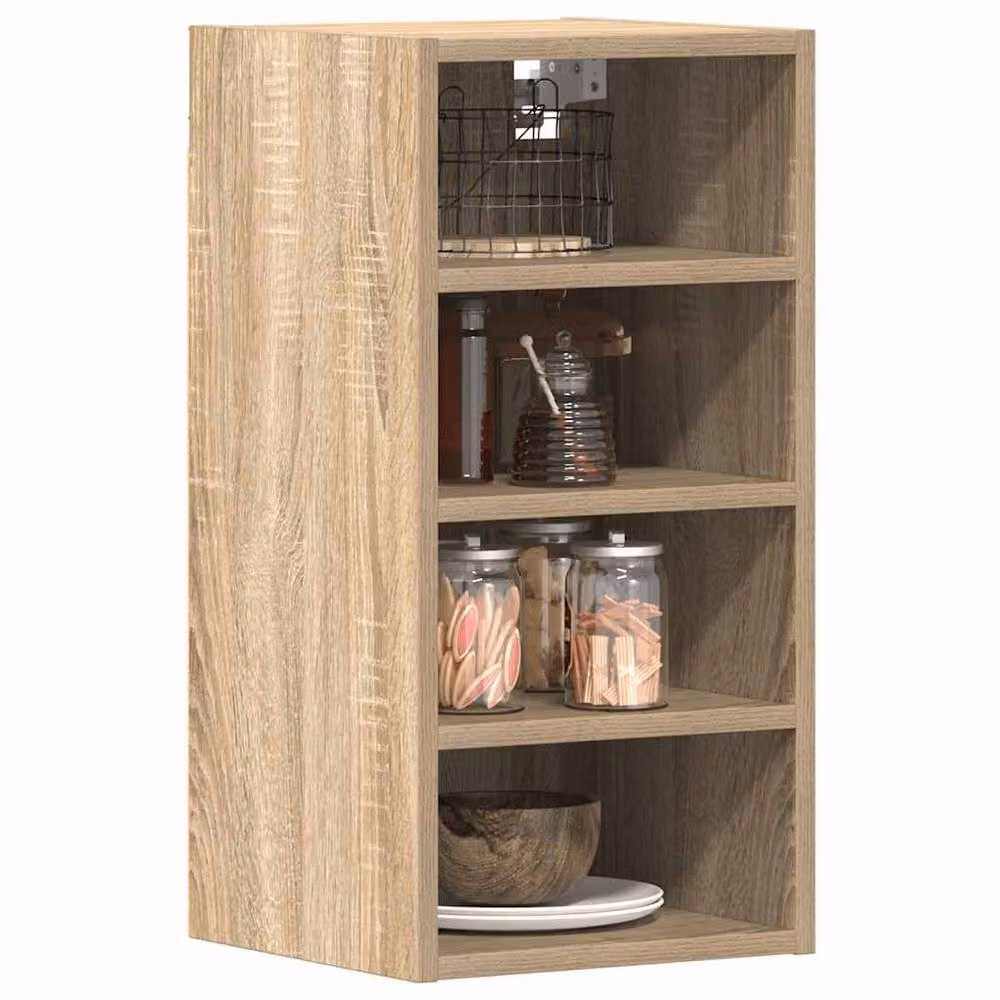 Berkfield Home Wall Mounted Hanging Cabinet in Sonoma Oak, Light Brown, W/D/H: 30 x 29.5 x 60 cm – 2