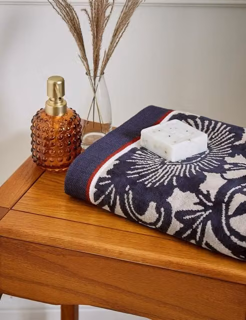 Bedeck of Belfast Pure Cotton Stafford Fluffy Terry Towel in Navy Blue