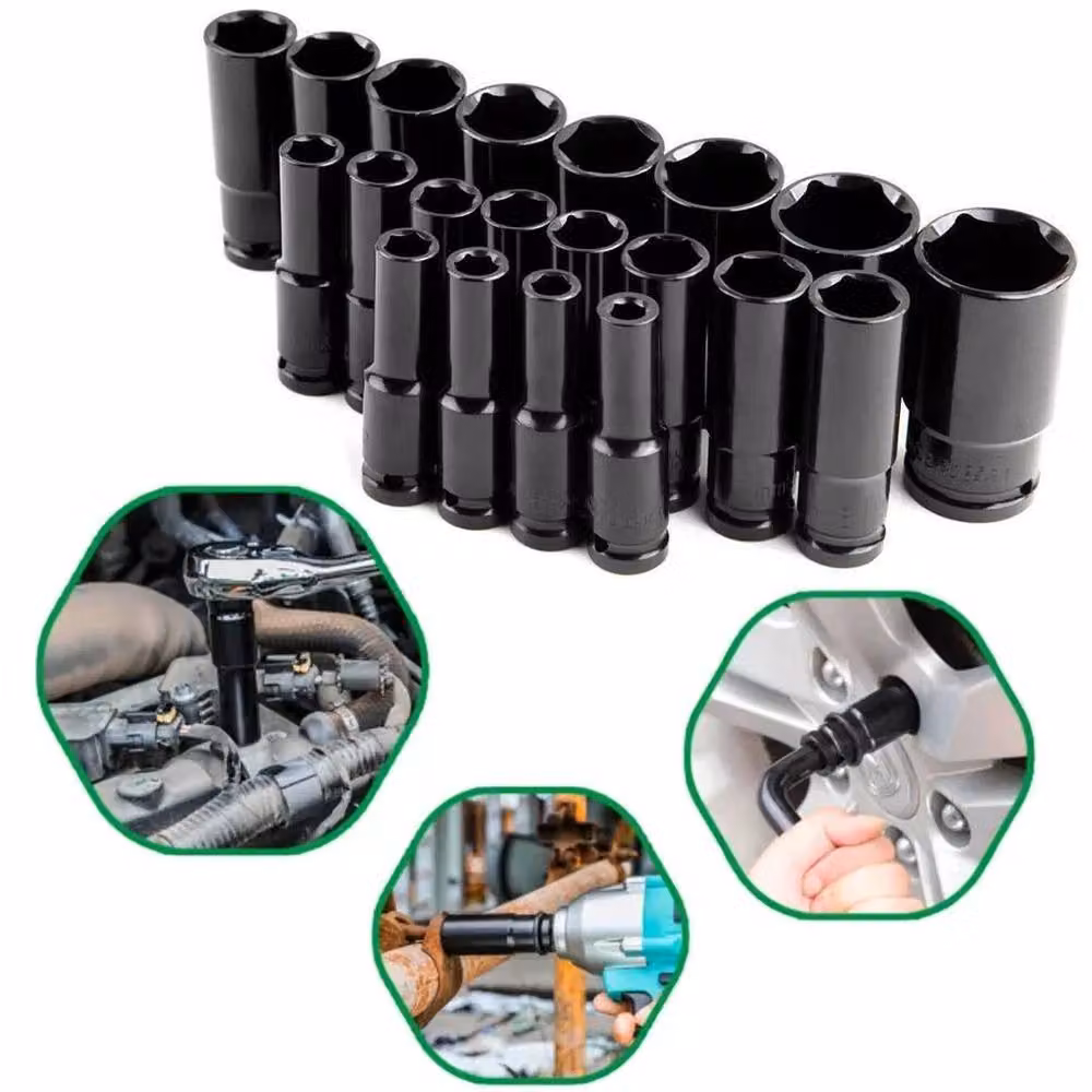 SPETLEK 20-Piece Deep Impact Socket Set in Black – 3