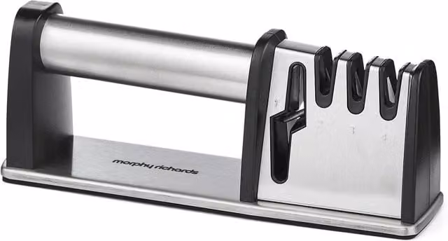 Morphy Richards 4 in 1 Stainless Steel Knife and Scissor Sharpener in Silver