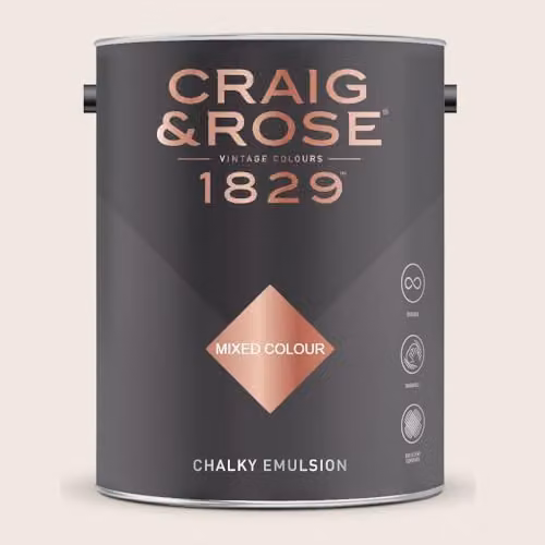 Craig & Rose 1829 Paint Stop Chalky Matt Emulsion in Chinese White, 5 l