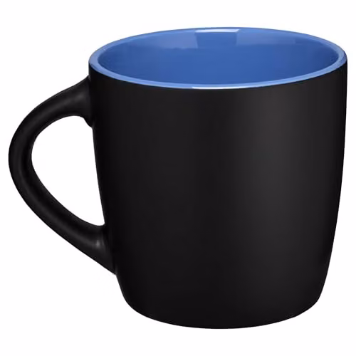 Bullet Riviera Ceramic Mug in Solid Black and Blue, W: 8.4 cm, H: 8.8 cm – 3