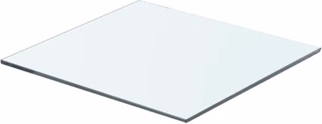 Berkfield Home Wall Mounted Glass Shelf Panel, Transparent, W: 40 cm, H: 30 cm, D: 1.5 cm