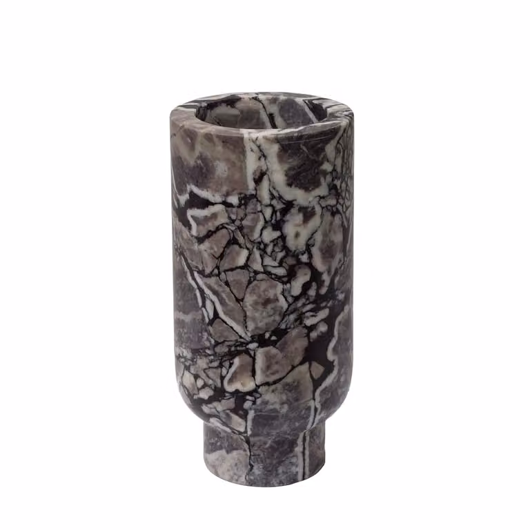Dome Deco ELORA Abstract Stone Vase in Grey