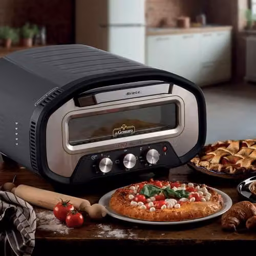 Ariete De Gennaro Electric Neapolitan Pizza Oven in Black with Top and Bottom Heat and Timer – 5