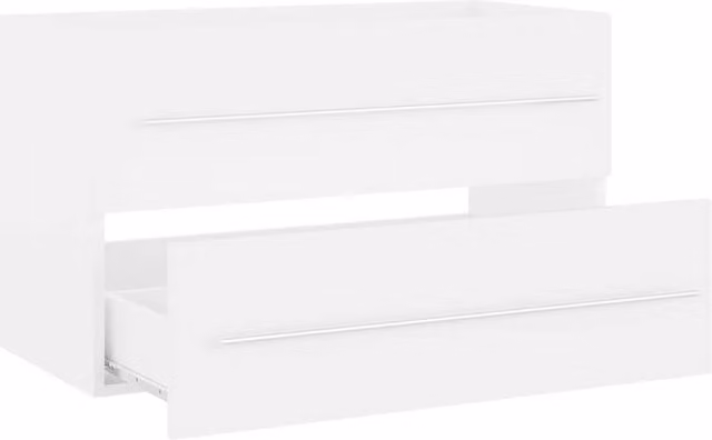 Berkfield Home White Wall Mounted Bathroom Sink Cabinet W/D/H: 80 x 38.5 x 48 cm