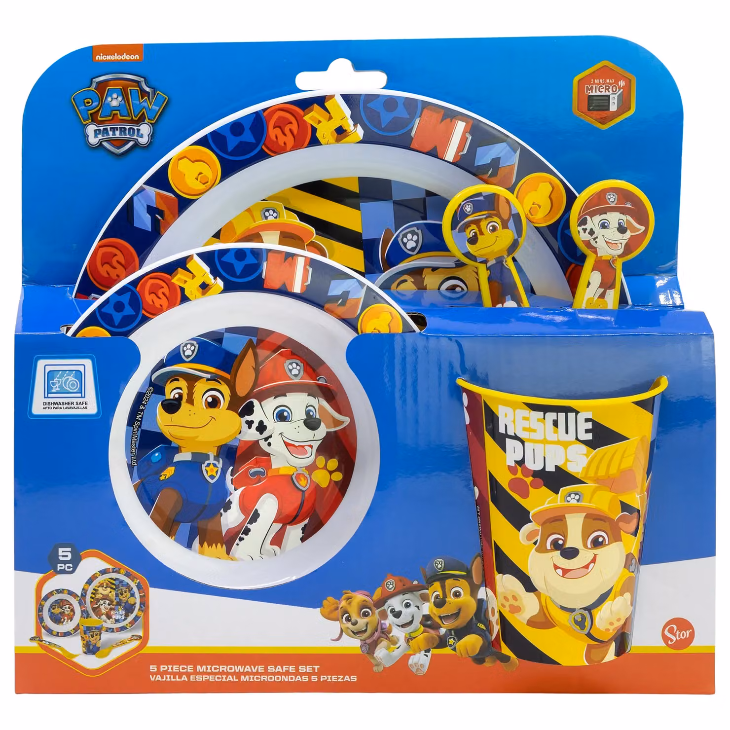 Paw Patrol 6 Piece Multicolour Plastic Dinner Set – 3