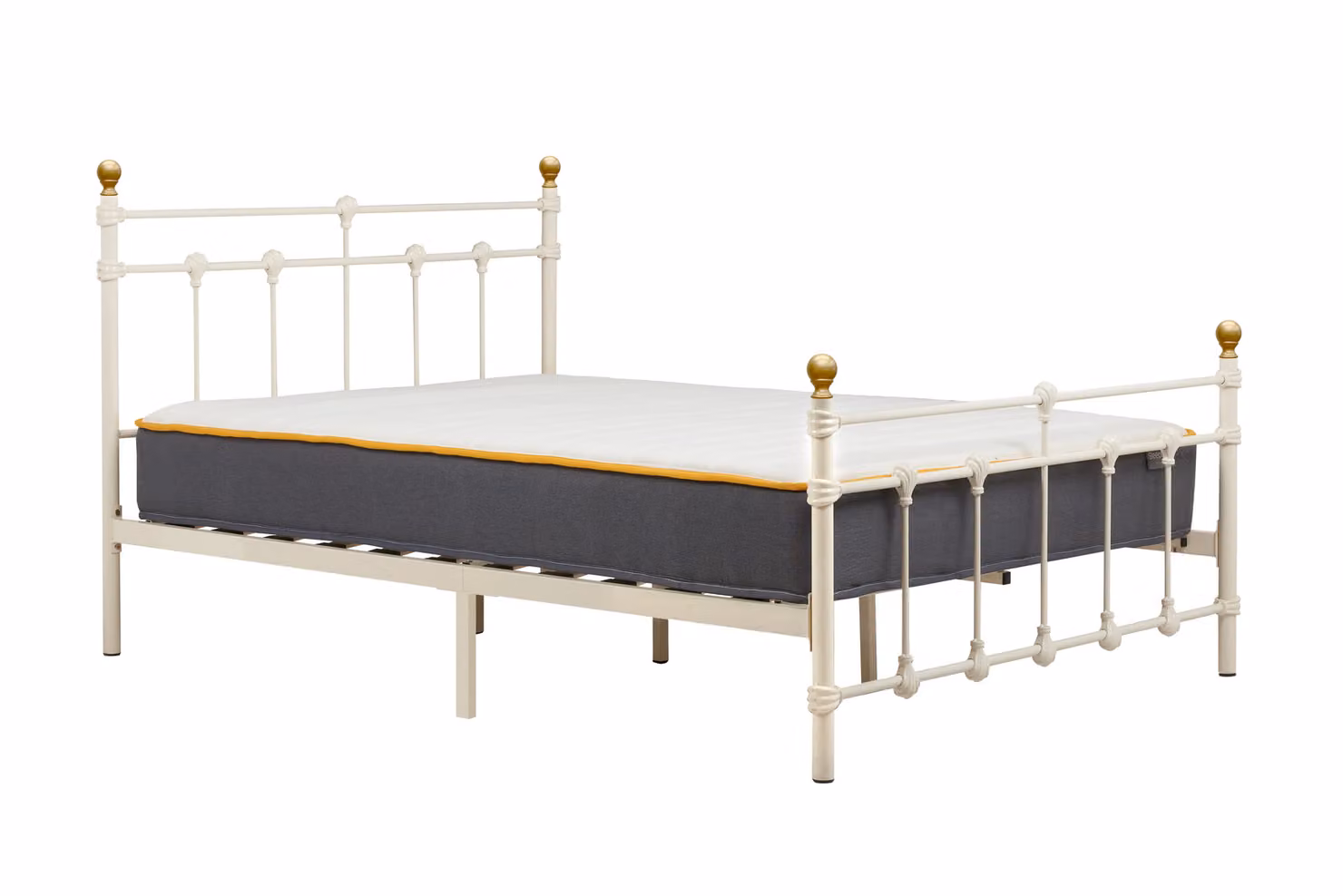 Birlea Atlas Classic Metal Bed Frame in Cream, Double 140 x 200 cm – 4