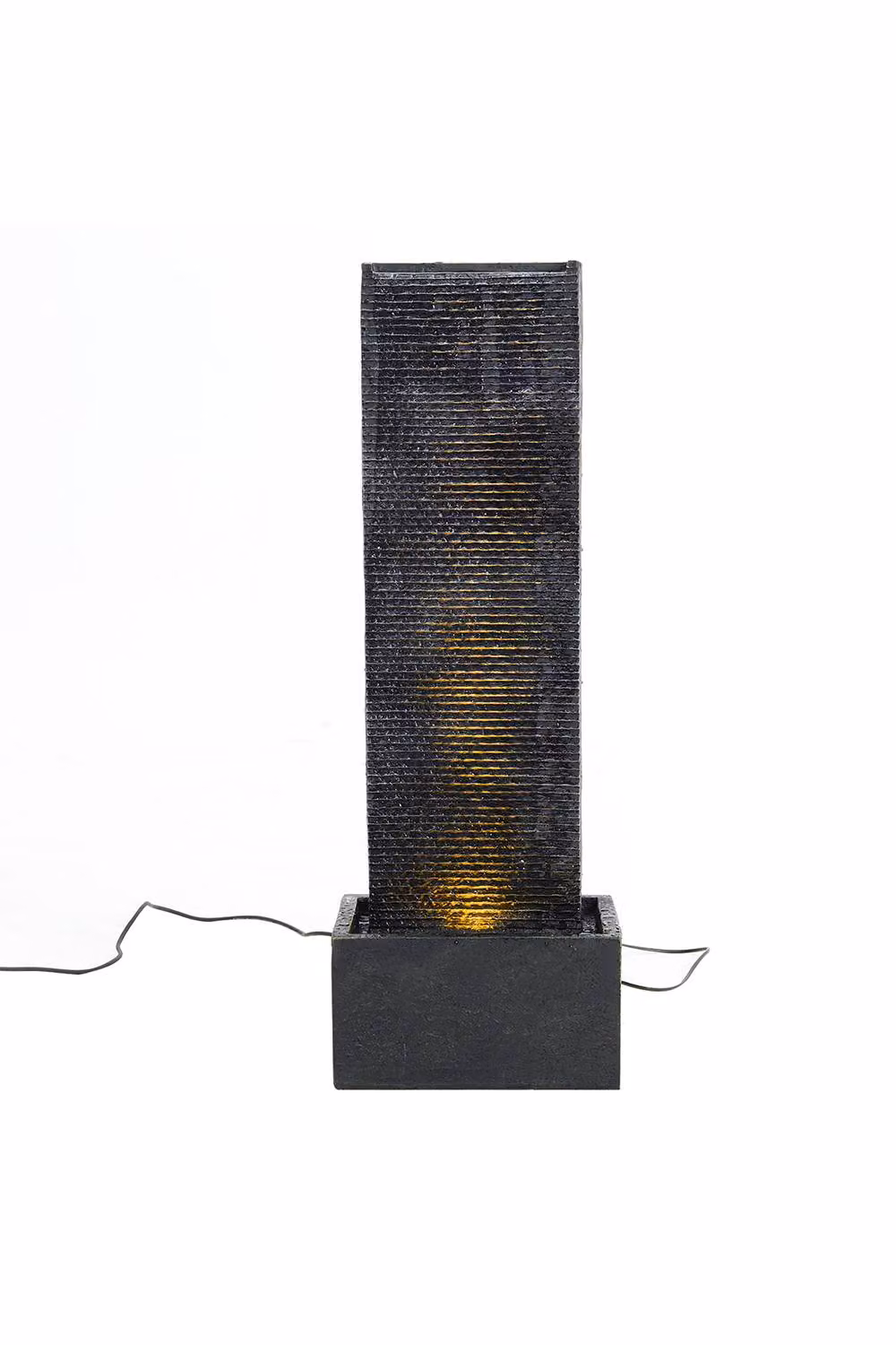 Garden Sanctuary Wall Standing Stone Feature Outdoor Water Fountain in Sand Resin, W/D/H: 98 x 22 x 22 cm – 3