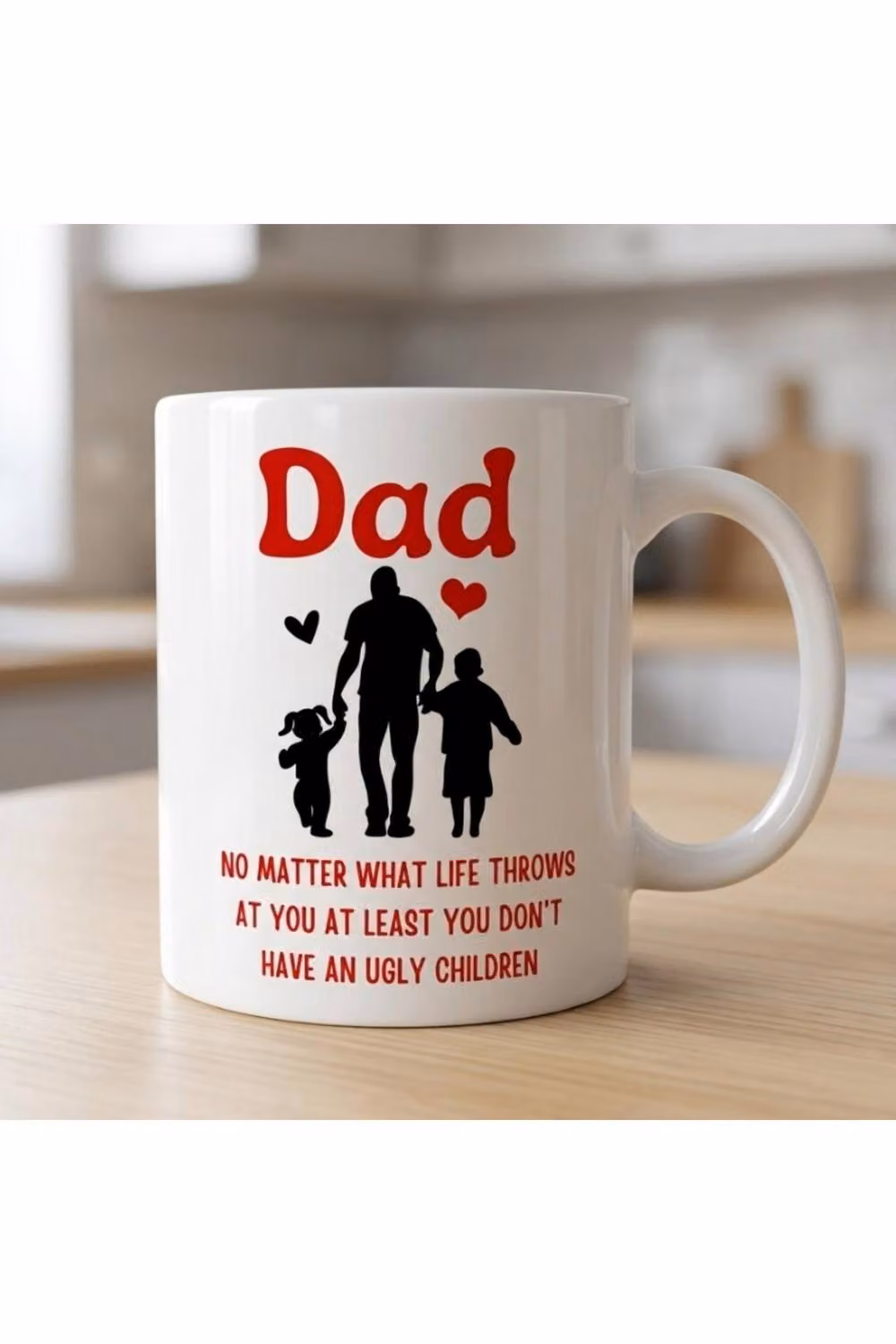 Dyzi Funny Dad Ceramic Coffee Mug in White – 2