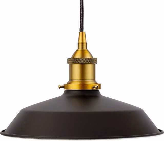 SE Home Trinity Small Metal Pendant Light in Matt Black and Gold