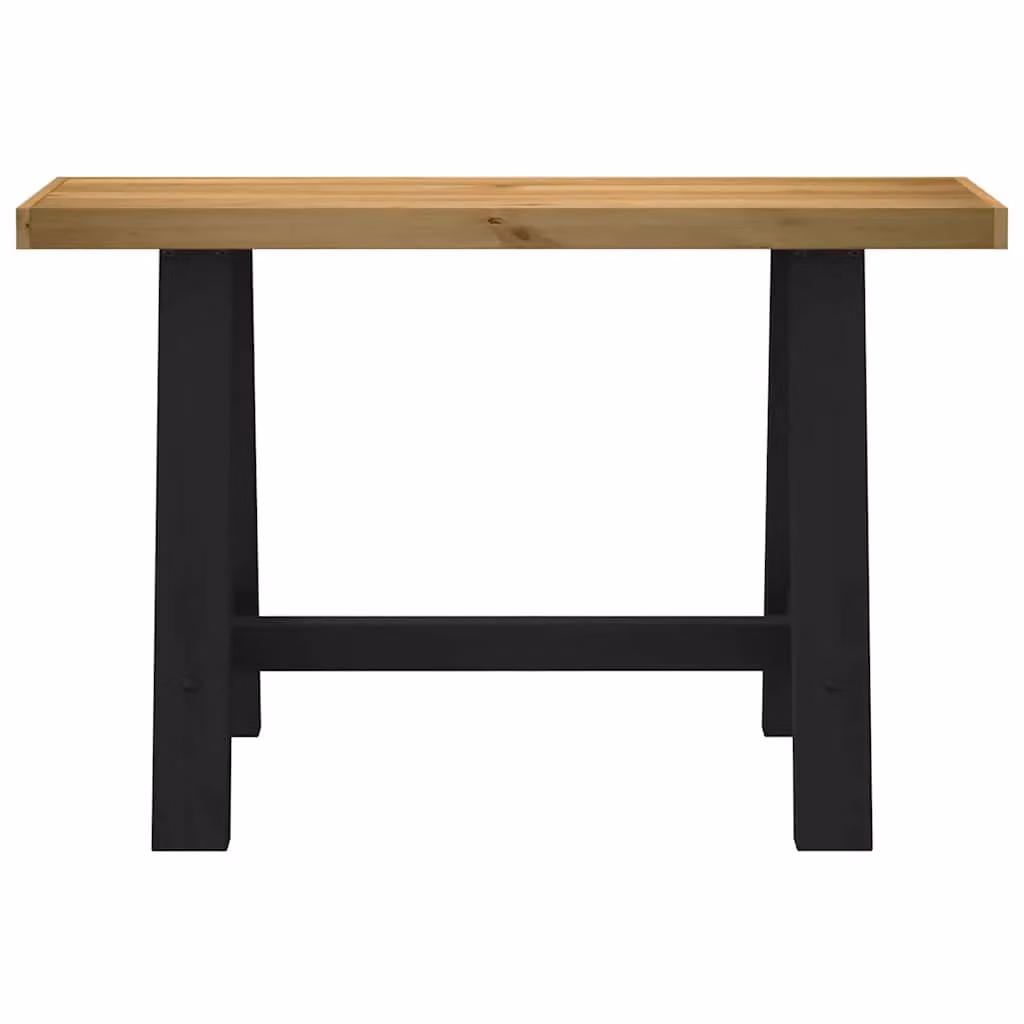 Berkfield Home NOAIN A-Shaped Console Table in Brown Solid Pine Wood, W/D/H: 120 x 30 x 75 cm – 2