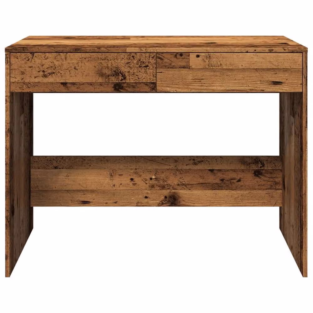 Berkfield Home Writing Desk in Brown Old Wood, W/D/H: 101 x 50 x 76.5 cm – 5