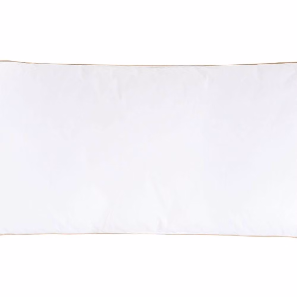 Wyld Haus White Triple Compartment Down and Feather Mix Pillow with Cotton Casing, W/D/H: 80 x 40 x 0 cm – 2