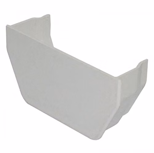 FloPlast 114mm Square Gutter Internal Stop End, White