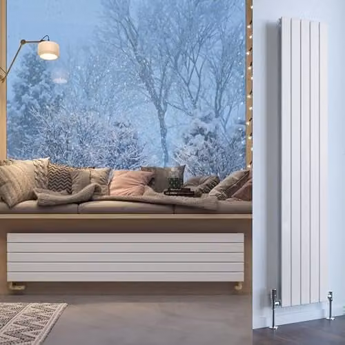 Terma White Steel Single Panel Wall Mounted Radiator, H 180.0 cm x W 36.6 cm