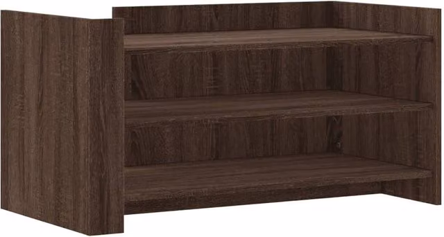 Berkfield Home Modern Brown Oak Coffee Table, W/D/H: 100 x 50 x 50 cm