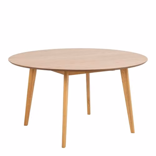 Furniture To Go Roxby Round Dining Table and 4 Dining Chairs in Oak, W/D/H: 140 x 76 x 76 cm – 2