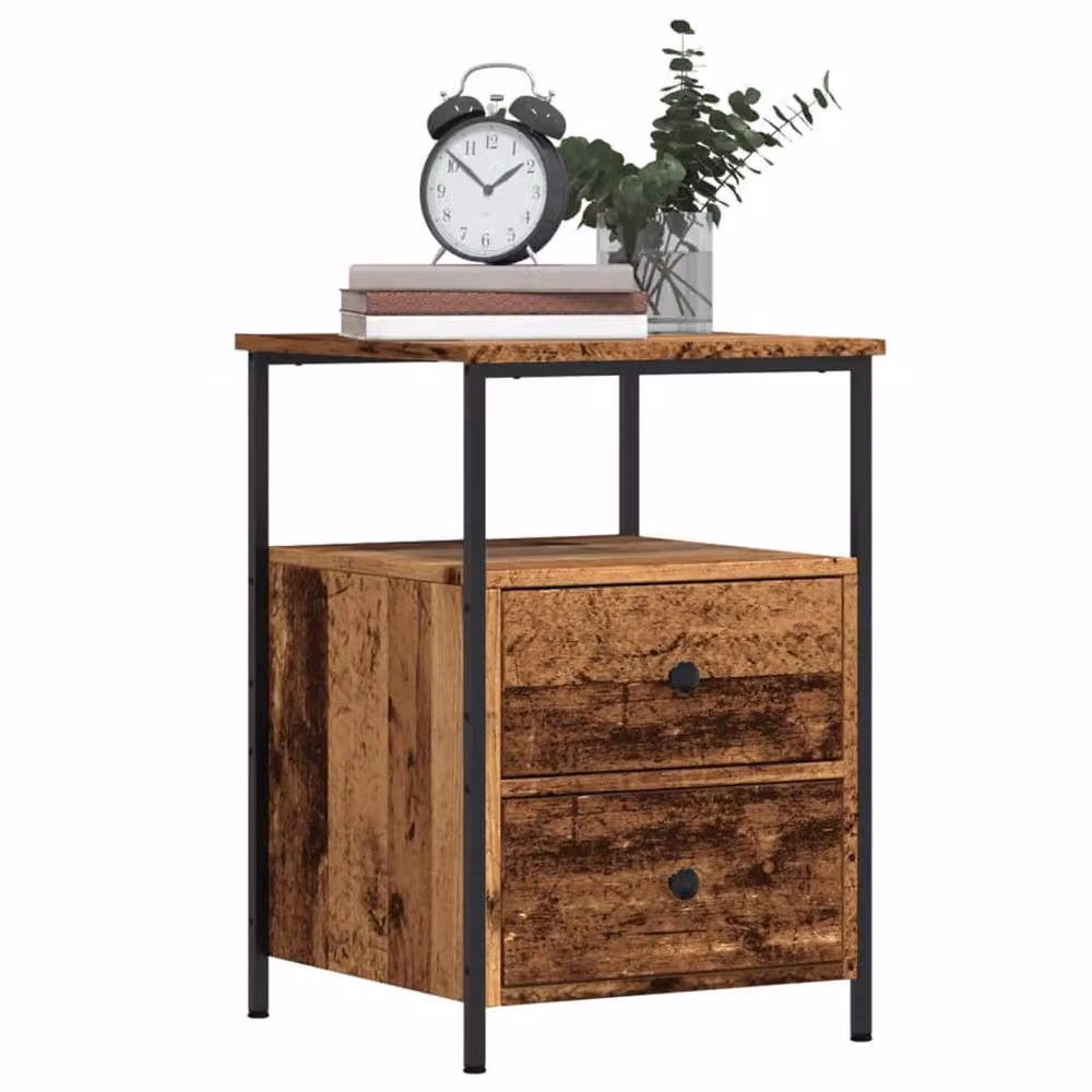 Berkfield Home Modern Bedside Cabinet in Brown, W/D/H: 34 x 35.5 x 50 cm – 2