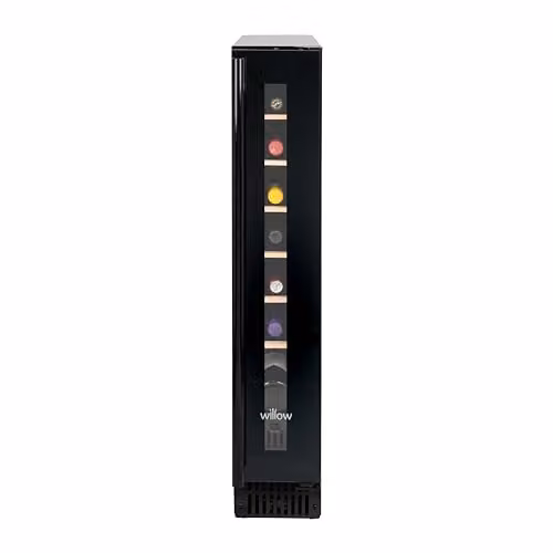 Willow W15WCB 20L Under Counter Wine Cooler in Black with Digital Touch Control and Ventilated Cooling – 1