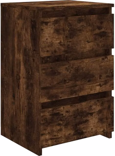 Berkfield Home Bed Cabinet in Smoked Oak, Brown, W/D/H: 40 x 35 x 62.5 cm – 1