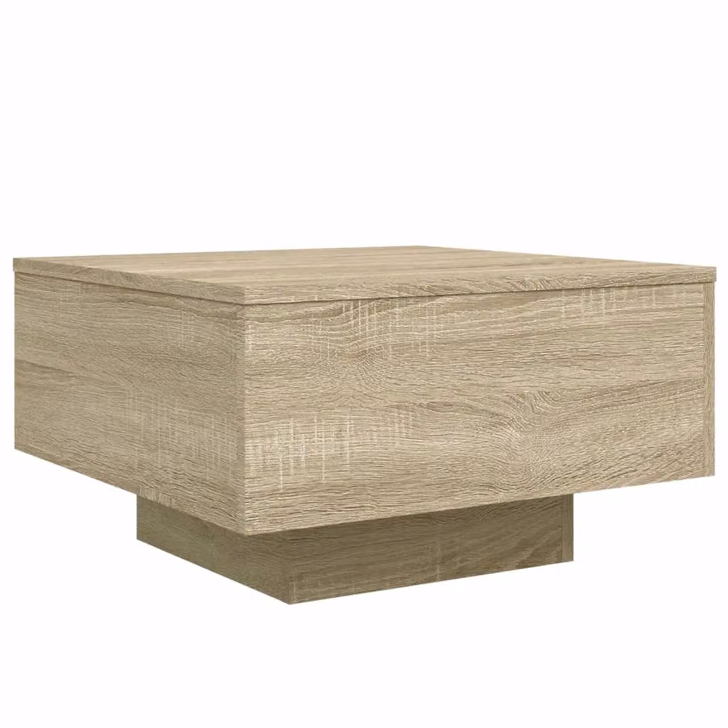 Berkfield Home Sonoma Oak Coffee Table in Brown, W/D/H: 55 x 55 x 31 cm – 2